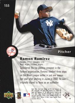 2004 Upper Deck Sweet Spot #155 Ramon Ramirez Back