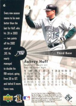 2004 Upper Deck Sweet Spot #6 Aubrey Huff Back