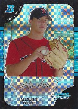 2005 Bowman Draft Picks & Prospects - X-Fractors #BDP76 Scott Blue Front