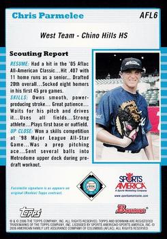 2005 Bowman Draft Picks & Prospects - AFLAC All-American #AFL6 Chris Parmelee Back