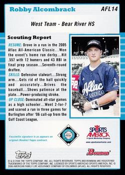 2005 Bowman Draft Picks & Prospects - AFLAC All-American #AFL14 Robby Alcombrack Back