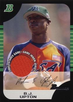 2005 Bowman Draft Picks & Prospects - Futures Game Jersey Relics #BDP142 B.J. Upton Front