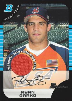 2005 Bowman Draft Picks & Prospects - Futures Game Jersey Relics #BDP133 Ryan Garko Front