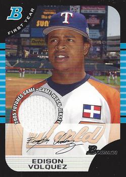 2005 Bowman Draft Picks & Prospects - Futures Game Jersey Relics #BDP134 Edinson Volquez Front