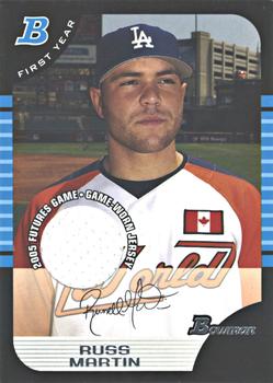 2005 Bowman Draft Picks & Prospects - Futures Game Jersey Relics #BDP135 Russell Martin Front