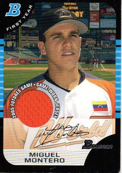 2005 Bowman Draft Picks & Prospects - Futures Game Jersey Relics #BDP137 Miguel Montero Front