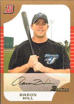 2005 Bowman Draft Picks & Prospects - Gold #BDP12 Aaron Hill Front