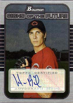2005 Bowman Draft Picks & Prospects - Signs of the Future #SOF-HB Homer Bailey Front