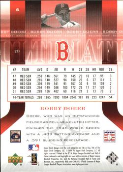 2004 Upper Deck Ultimate Collection #6 Bobby Doerr Back