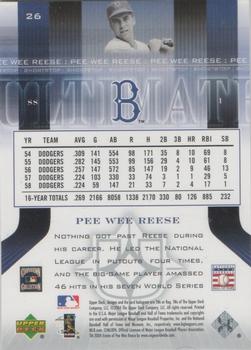 2004 Upper Deck Ultimate Collection #26 Pee Wee Reese Back