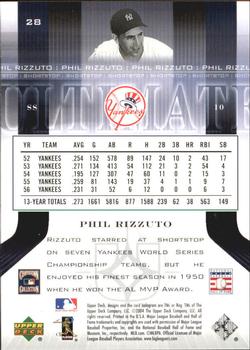 2004 Upper Deck Ultimate Collection #28 Phil Rizzuto Back