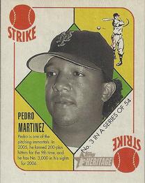 2005 Bowman Heritage - ‘51 Topps Heritage Red Backs #3 Pedro Martinez Front