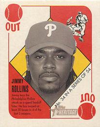 2005 Bowman Heritage - ‘51 Topps Heritage Red Backs #34 Jimmy Rollins Front