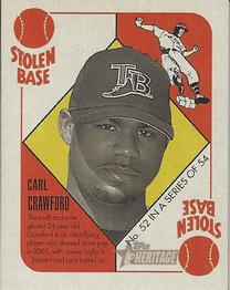 2005 Bowman Heritage - ‘51 Topps Heritage Red Backs #52 Carl Crawford Front