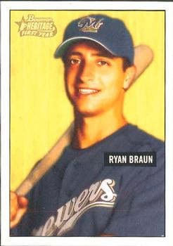 2005 Bowman Heritage - Draft Pick Variation #341 Ryan Braun Front