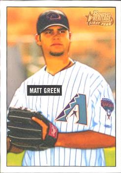 2005 Bowman Heritage - Draft Pick Variation #344 Matt Green Front