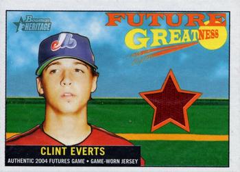 2005 Bowman Heritage - Future Greatness Jersey Relics #FG-CE Clint Everts Front