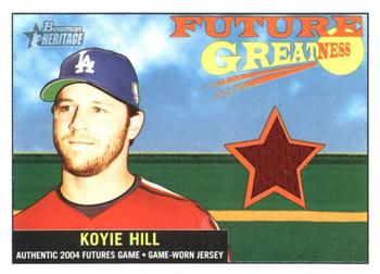 2005 Bowman Heritage - Future Greatness Jersey Relics #FG-KH Koyie Hill Front