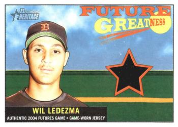 2005 Bowman Heritage - Future Greatness Jersey Relics #FG-WL Wilfredo Ledezma Front