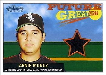 2005 Bowman Heritage - Future Greatness Jersey Relics #FG-AM Arnie Munoz Front