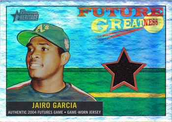 2005 Bowman Heritage - Future Greatness Rainbow Jersey Relics #FG-JGA Jairo Garcia Front