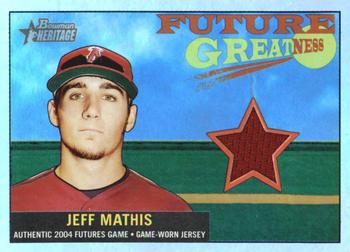 2005 Bowman Heritage - Future Greatness Rainbow Jersey Relics #FG-JMA Jeff Mathis Front
