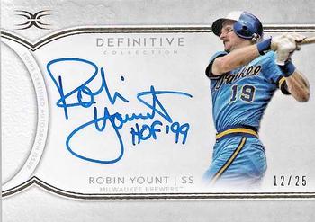 2018 Topps Definitive Collection - Definitive Autograph Inscription Collection #DCA-RY Robin Yount Front