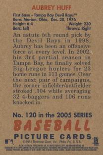2005 Bowman Heritage - Mini #120 Aubrey Huff Back