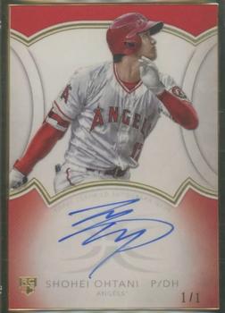 2018 Topps Definitive Collection - Framed Autograph Collection Red #DCFA-SO Shohei Ohtani Front