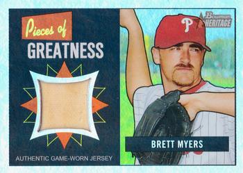 2005 Bowman Heritage - Pieces of Greatness Rainbow Relics #PG-BM Brett Myers Front