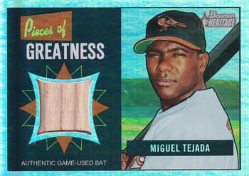 2005 Bowman Heritage - Pieces of Greatness Rainbow Relics #PG-MT Miguel Tejada Front