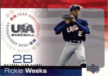 2004 Upper Deck USA 25th Anniversary #USA-22 Rickie Weeks Front