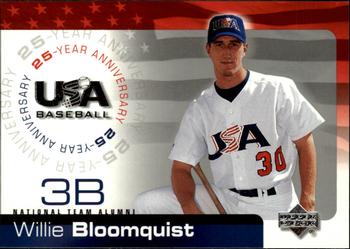2004 Upper Deck USA 25th Anniversary #USA-18 Willie Bloomquist Front