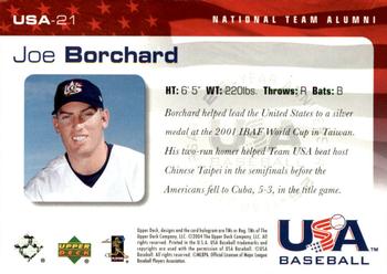 2004 Upper Deck USA 25th Anniversary #USA-21 Joe Borchard Back