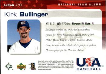 2004 Upper Deck USA 25th Anniversary #USA-29 Kirk Bullinger Back