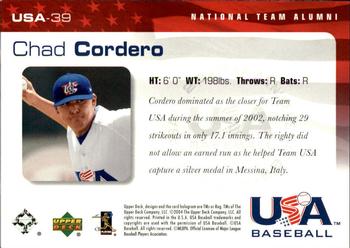 2004 Upper Deck USA 25th Anniversary #USA-39 Chad Cordero Back
