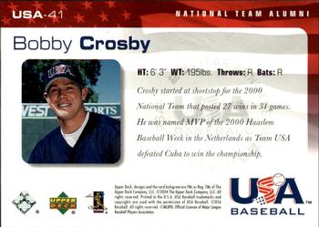 2004 Upper Deck USA 25th Anniversary #USA-41 Bobby Crosby Back