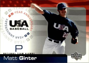 2004 Upper Deck USA 25th Anniversary #USA-68 Matt Ginter Front