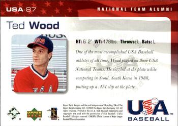 2004 Upper Deck USA 25th Anniversary #USA-87 Ted Wood Back