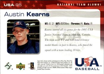 2004 Upper Deck USA 25th Anniversary #USA-95 Austin Kearns Back