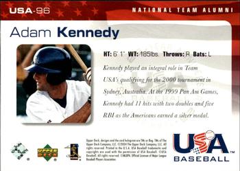 2004 Upper Deck USA 25th Anniversary #USA-96 Adam Kennedy Back