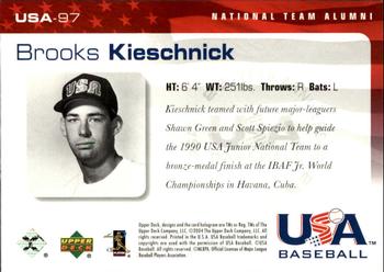 2004 Upper Deck USA 25th Anniversary #USA-97 Brooks Kieschnick Back