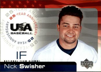 2004 Upper Deck USA 25th Anniversary #USA-105 Nick Swisher Front