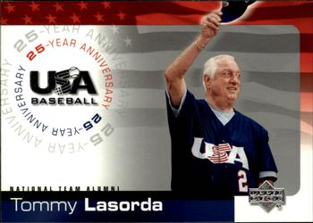 2004 Upper Deck USA 25th Anniversary #USA-109 Tommy Lasorda Front
