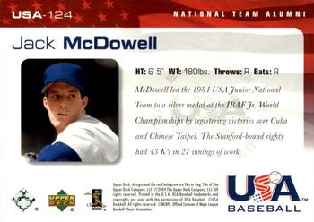 2004 Upper Deck USA 25th Anniversary #USA-124 Jack McDowell Back