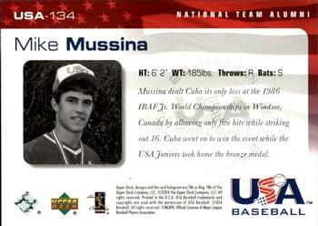 2004 Upper Deck USA 25th Anniversary #USA-134 Mike Mussina Back