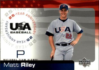 2004 Upper Deck USA 25th Anniversary #USA-151 Matt Riley Front