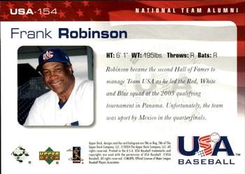 2004 Upper Deck USA 25th Anniversary #USA-154 Frank Robinson Back