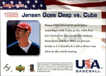 2004 Upper Deck USA 25th Anniversary #USA-199 1999: Jensen Goes Deep vs. Cuba Back