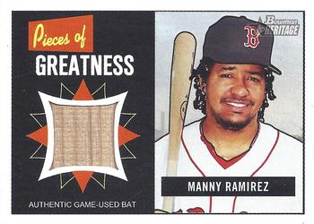 2005 Bowman Heritage - Pieces of Greatness Relics #PG-MR Manny Ramirez Front
